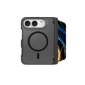 LZEL SILICORE Premium Silicone MagSafe Case with Metal Camera Frame for iPhone Duo | Dark Gray