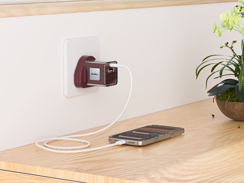 aslitec VoltiqueGaN 35W â€“ Premium GaN Charger, Dual USB-A + USB-C Ports