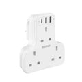 Momax Oneplug 3 Outlet Shaped Extension Socket With USB