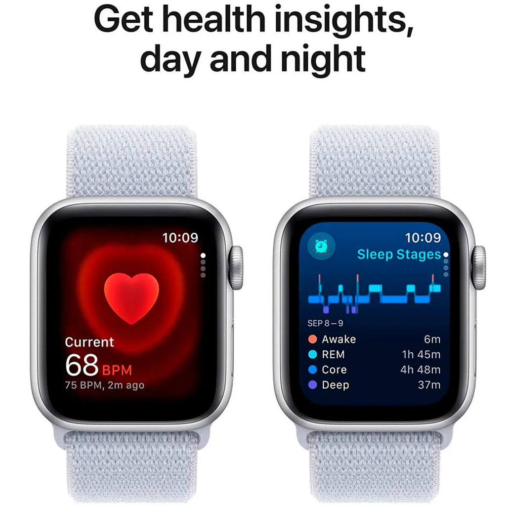 Apple Watch SE GPS 40mm Silver Aluminium Case with Blue Cloud Sport Loop