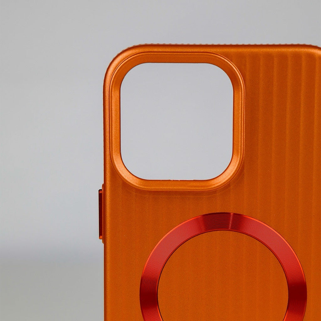 ASLI Corrugared Ridge Premium Metalic Case With Enhanced Camera Protection Case For iPhone 16 Pro Max
