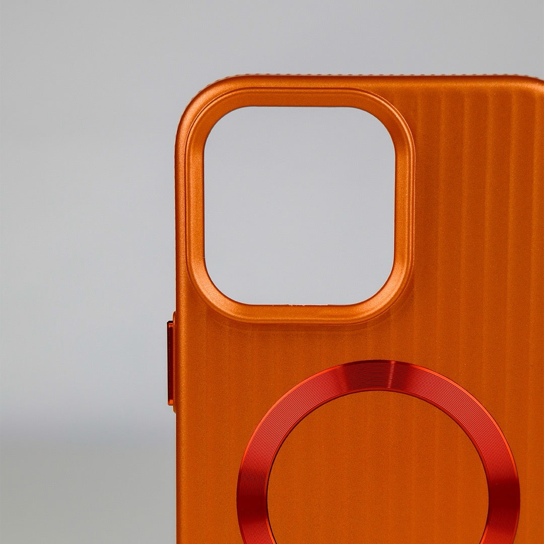 ASLI Corrugared Ridge Premium Metalic Case With Enhanced Camera Protection Case For iPhone 16 Pro Max