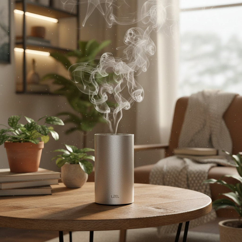 LZEL Aroma Diffuser Aromavista Elite Mini Essential Oil Diffuser Waterless Nebulizer Aroma Diffuser, 2000mah | Silver