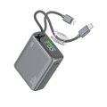 LZEL Neurovolt 10K Pd 35W Mini Power Bank Pd3.0 & Qc3.0 | Usb-C Cable & Lightning Cable | Gray