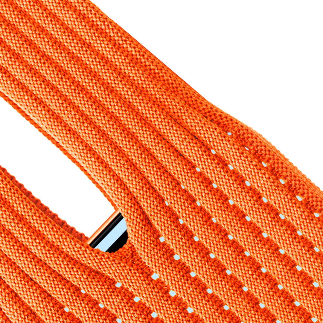 Phone Pocket with Strap â€“ Stretch Knit Wearable iPhone Holder 40 cm | Mandarin