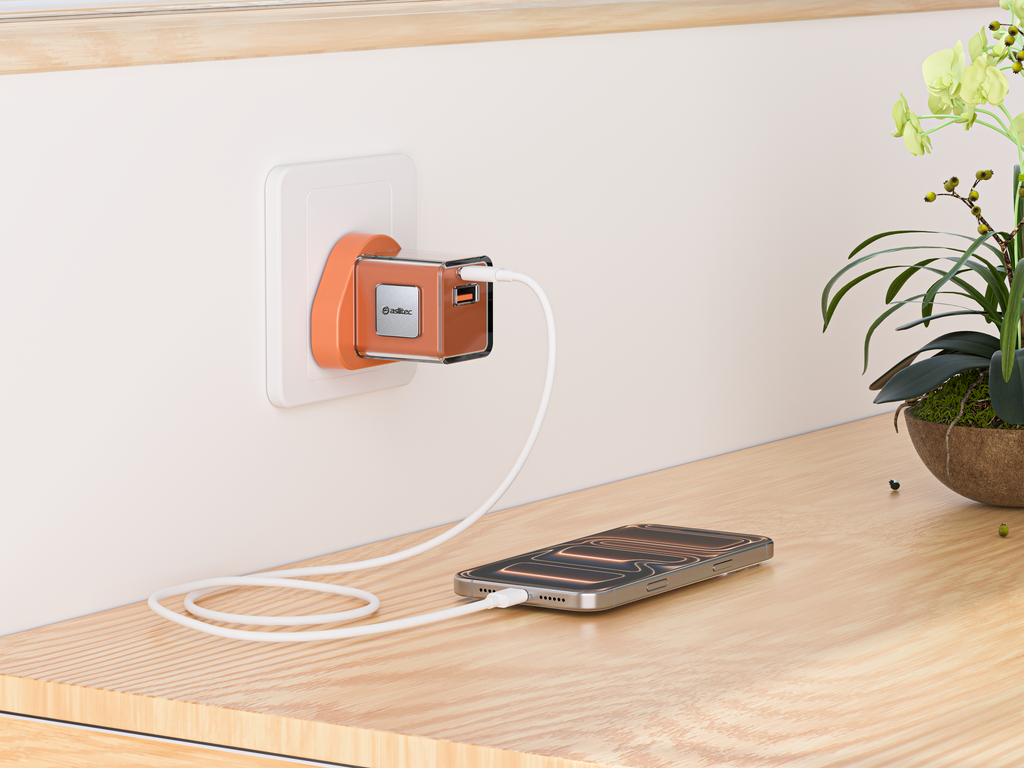 aslitec VoltiqueGaN 35W â€“ Premium GaN Charger, Dual USB-A + USB-C Ports