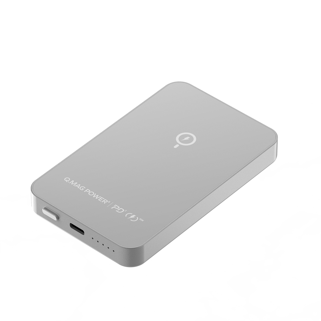 Momax Q.mag Power6 5000 Magnetic Wireless Battery Pack | Silver