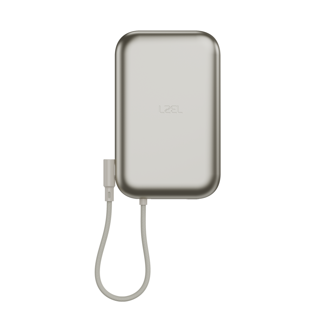 LZEL ZENOFLEX FLOW20 Wireless Charging Power Bank 10000mAh | 20W PD Fast Charging | Dual USB-C | 15W Max Wireless Charging | Gray