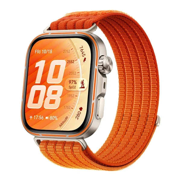 HUAWEI Watch Fit 5 Pro | Gradient Orange Nylon Strap