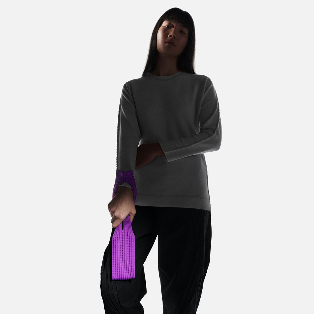 Phone Pocket with Strap â€“ Stretch Knit Wearable iPhone Holder 40 cm | Purple