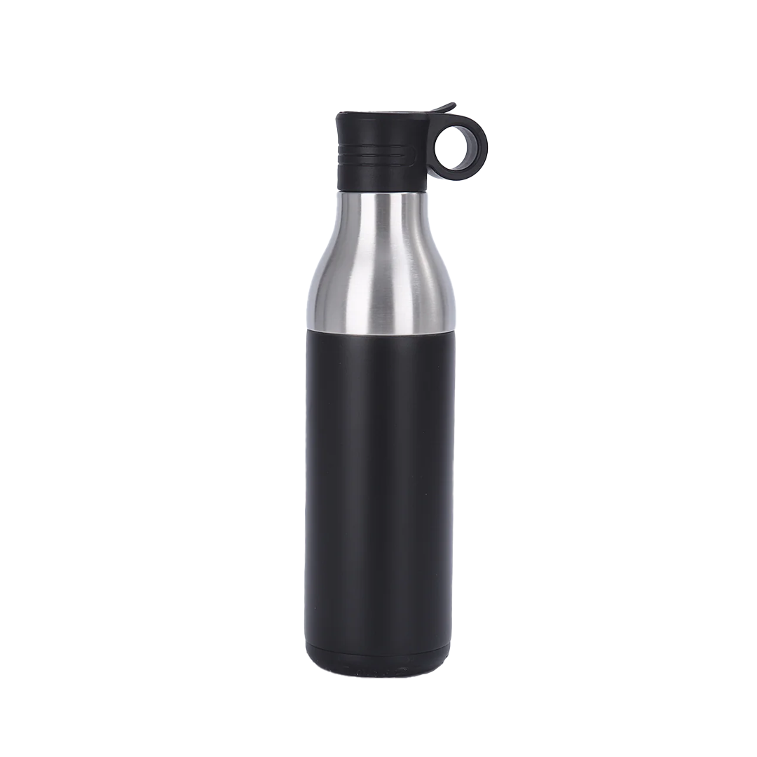 LZEL Natura Elva Vacuum Bottle Dual 400 mL + 400 mL | Black Aluminum