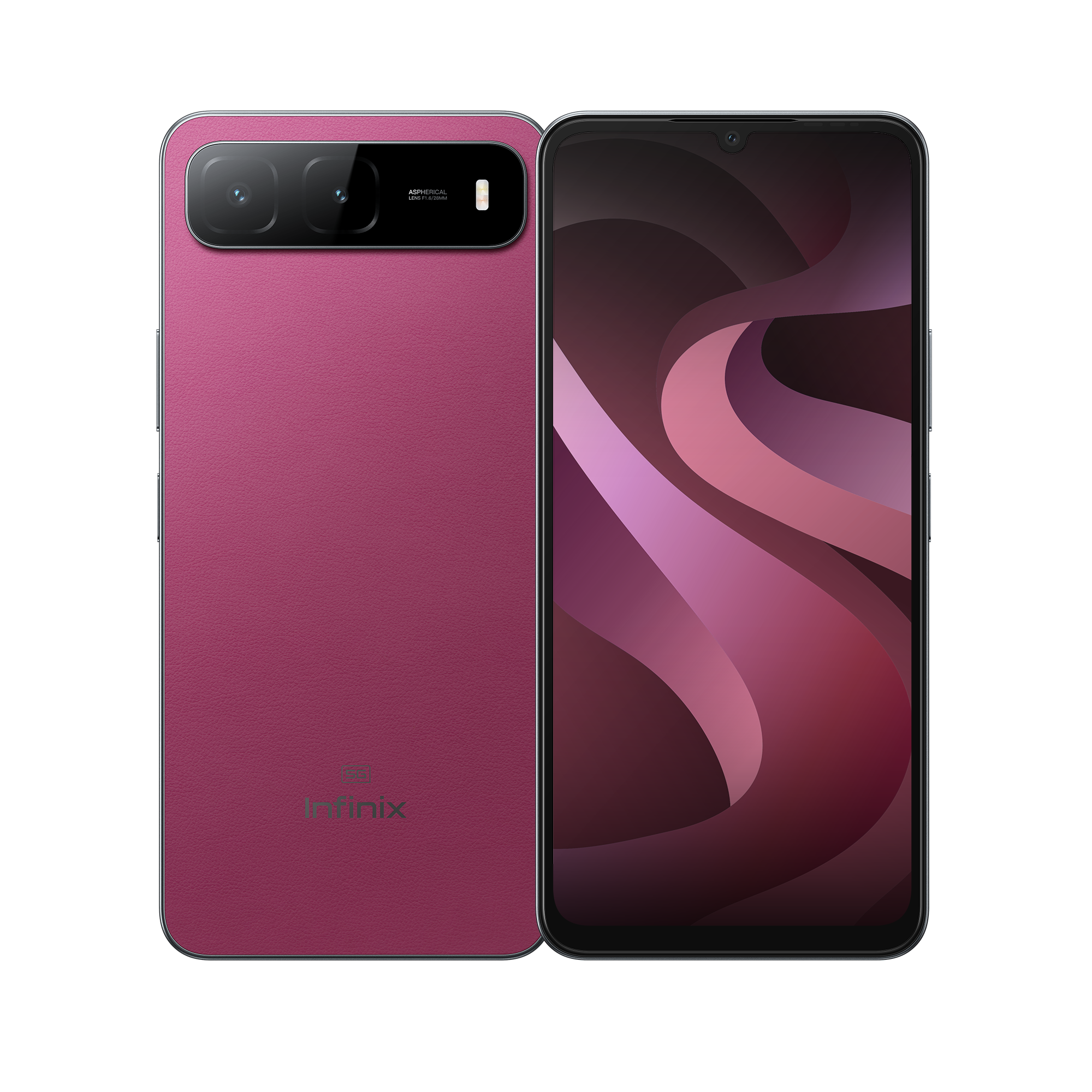 Infinix Hot 60i 5G - 6.75" 120Hz Smooth Display - 128GB Storage, 4GB RAM  4GB Extended - 6000mAh Battery - 50MP Camera - IP64 | Plum Red