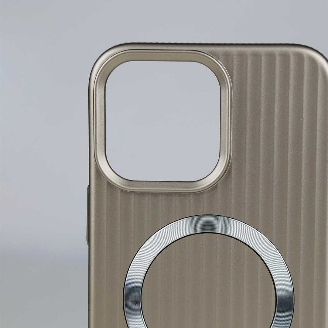 ASLI Corrugared Ridge Premium Metalic Case With Enhanced Camera Protection Case For iPhone 16 Pro
