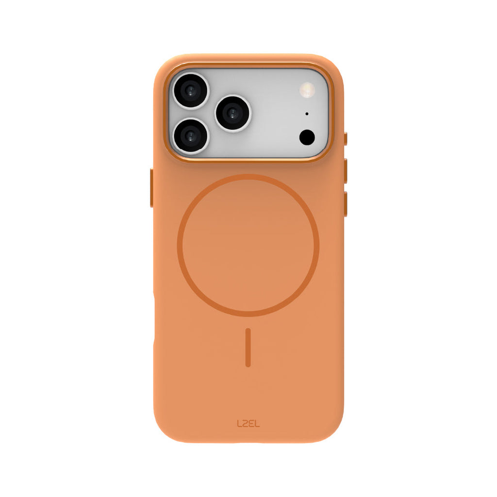 LZEL Magnexin Silicone Case for iPhone 17 Pro | Papaya Orange