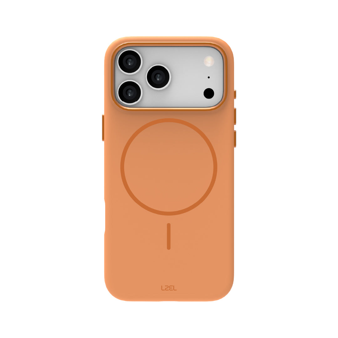 LZEL Magnexin Silicone Case for iPhone 17 Pro | Papaya Orange