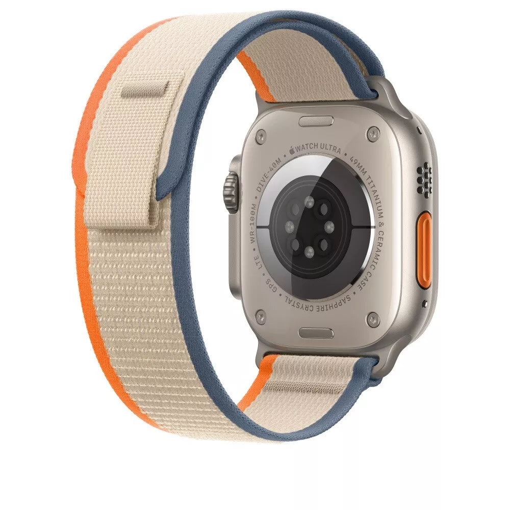 LZEL 38/40/41/42MM AvalonFlex Series 10 Nylon Watch Band | Orange/Beige