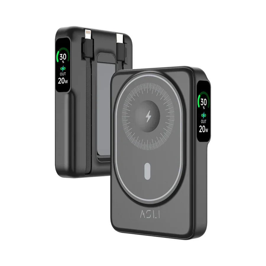 Asli Global Magcrest Hub 6-in-1 Magnetic 10000mAh PD Wireless Power Bank