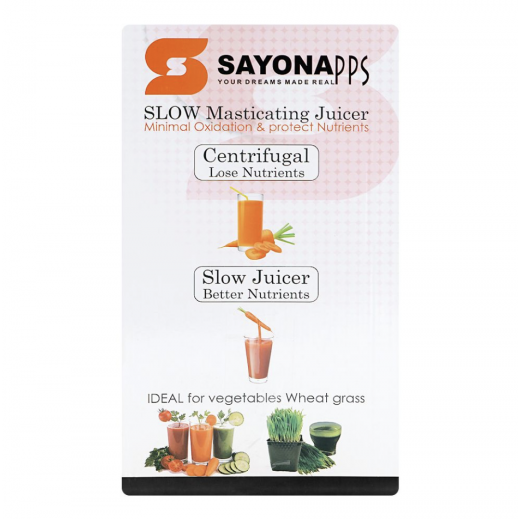 Sayona Slow Masticating Juicer â€“ 250W, 220â€“240V
