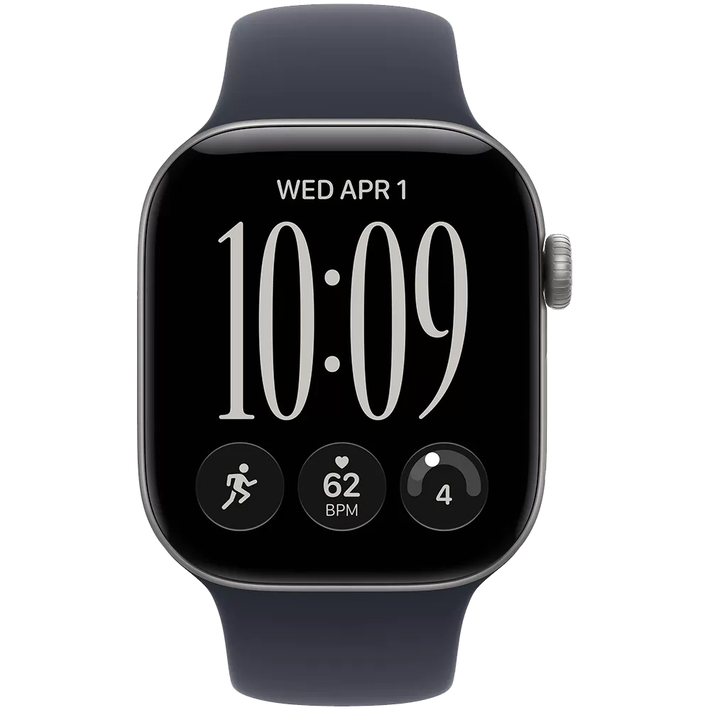Apple Watch Series 12 – GPS – 42mm – Space Grey with Navy Blue Sport Band - M/L + Bundle Offer