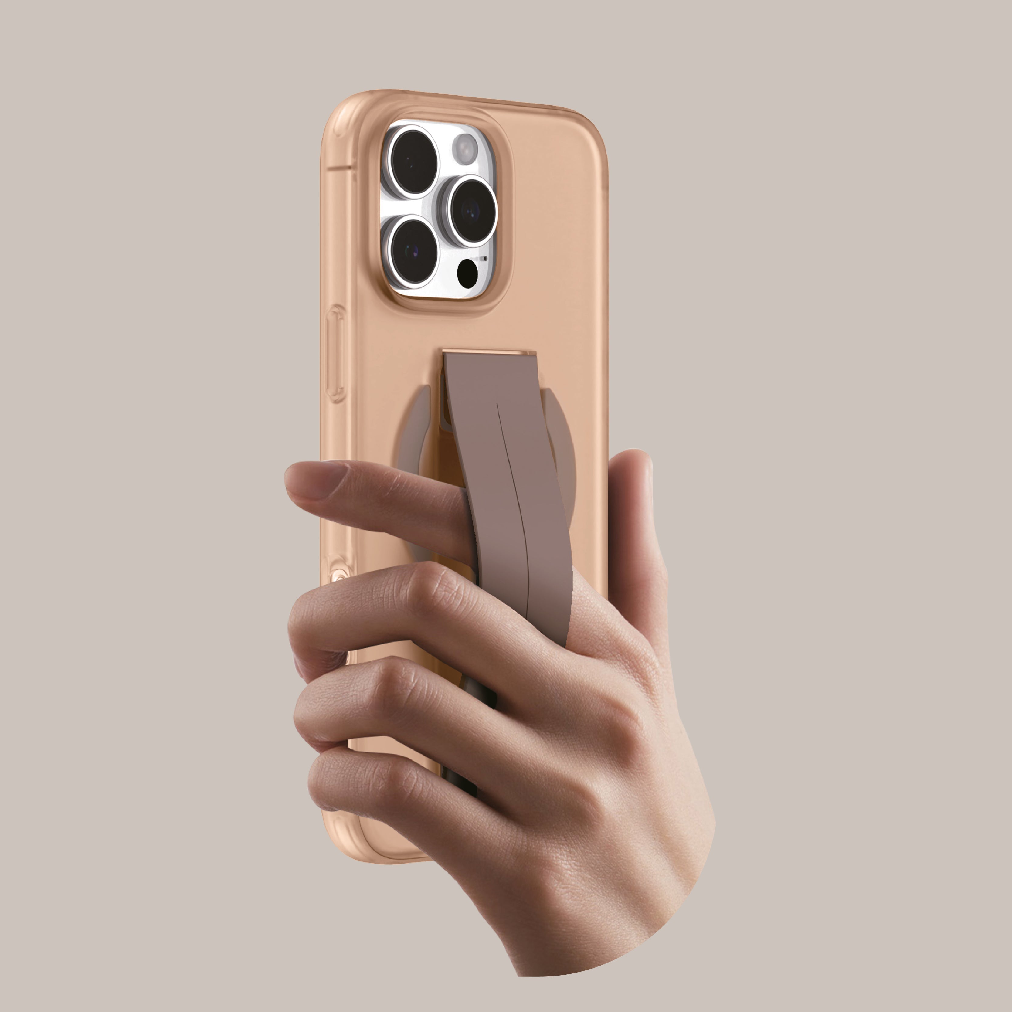 Asli Global Gravitas iPhone 16 Pro MagSilicone MagSafe With Flexible Grip Case |Desert Caramell