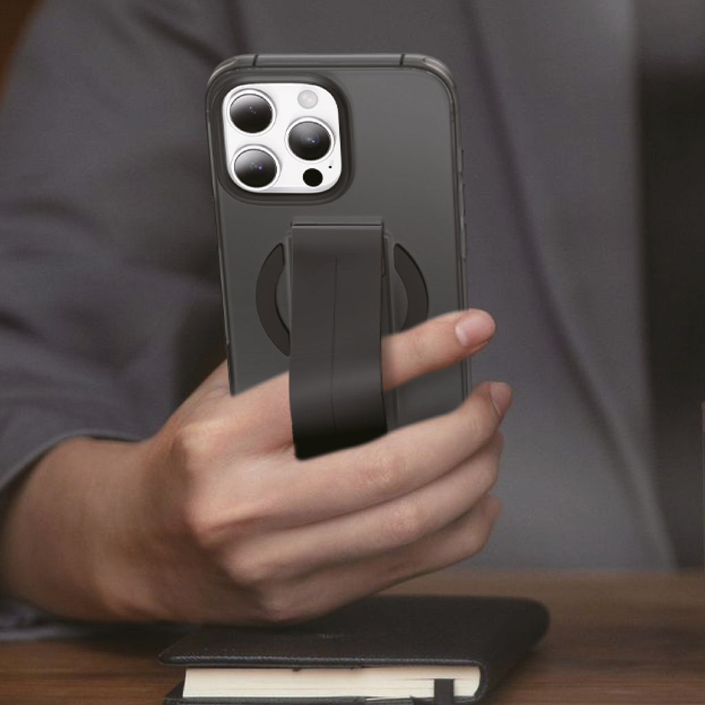 Asli Global Gravitas iPhone 15 Pro Max MagSilicone MagSafe With Flexible Grip Case |Black