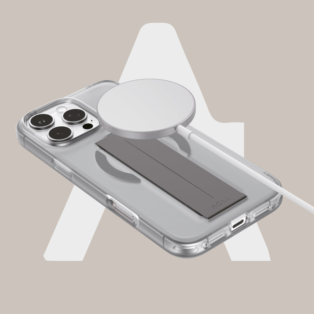 Asli Global Gravitas iPhone 16 Pro Max MagSilicone MagSafe With Flexible Grip Case |Gray