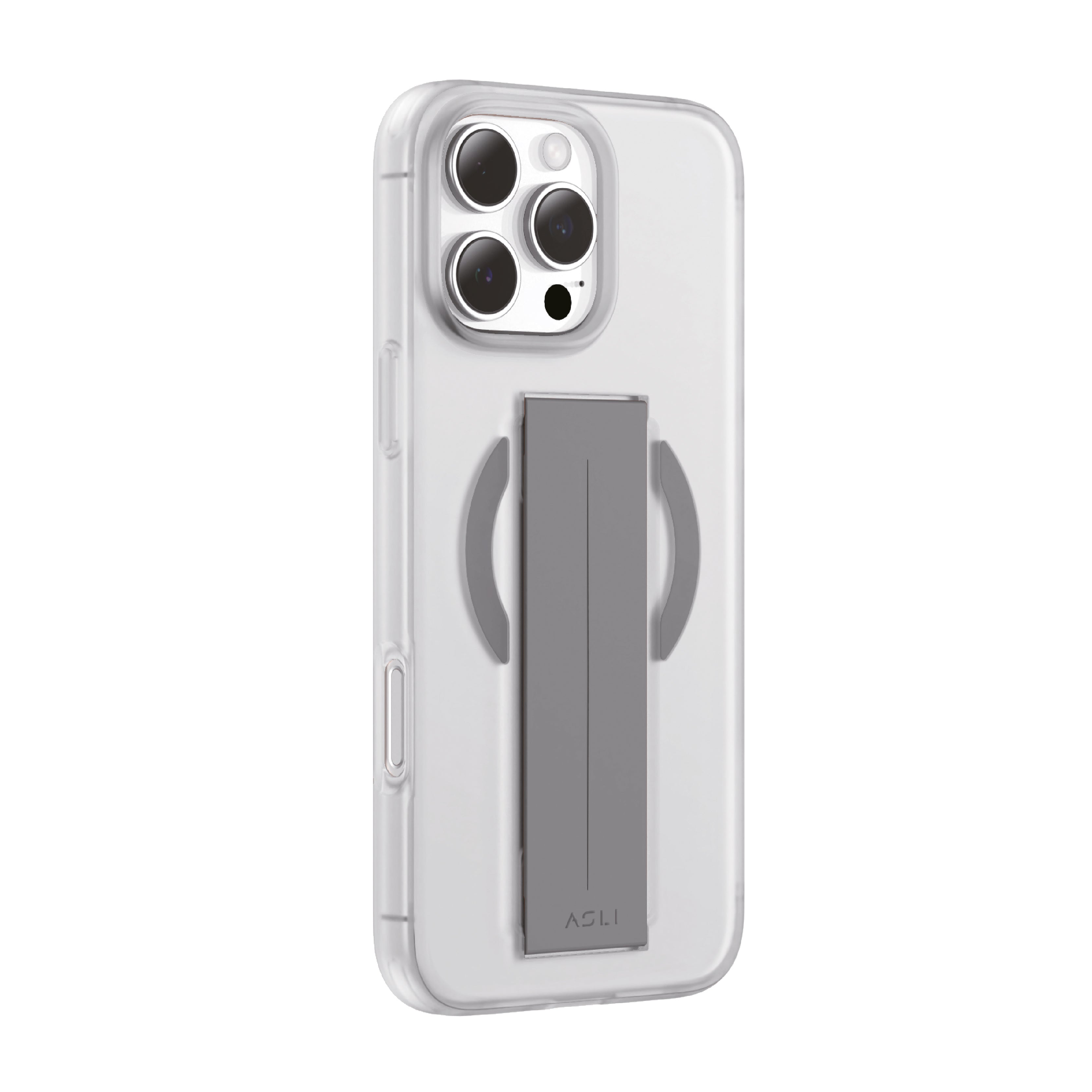 Asli Global Gravitas iPhone 15 Pro MagSilicone MagSafe With Flexible Gray Grip Case | Titanium