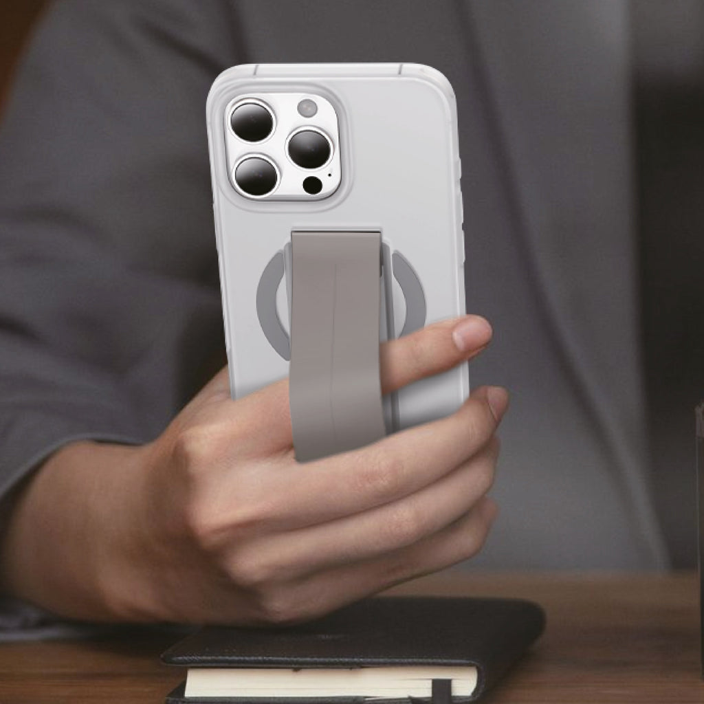 Asli Global Gravitas iPhone 15 Pro Max MagSilicone MagSafe With Flexible Gray Grip Case |Titanium