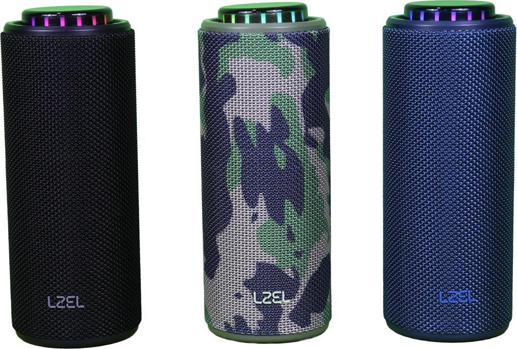 LZEL Aquilasonus Elite Waterproof Portable Bluetooth Speaker With Vibe Lights | Blue