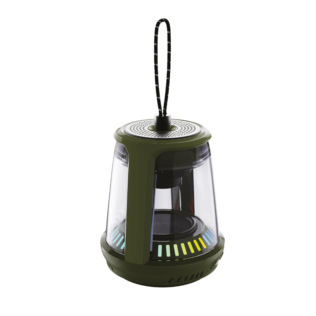 LZEL Aquilasonus Lamp Compact Waterproof Bluetooth Speaker With Dynamic RGB Lights | Green