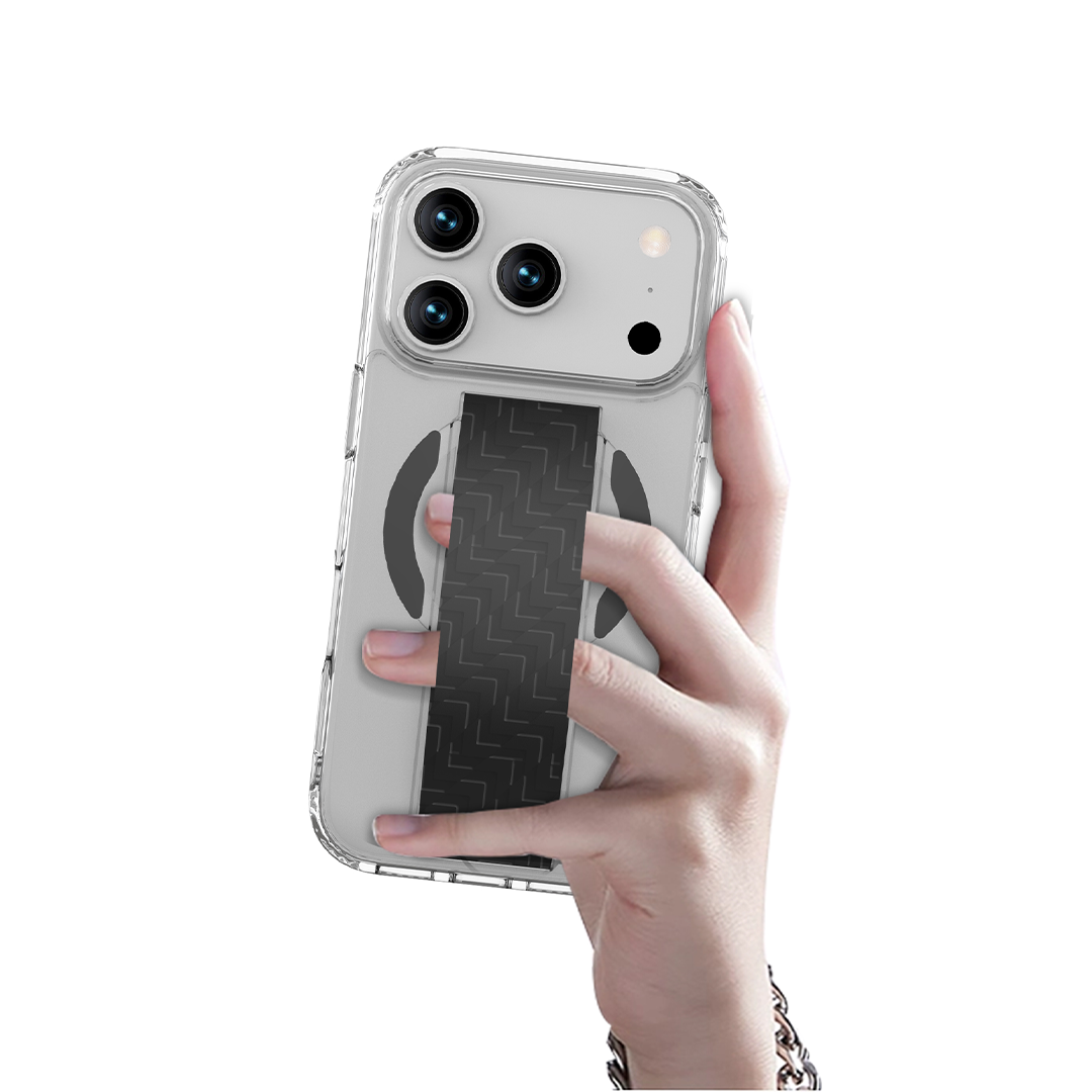 LZEL Magnexa Grip Case for iPhone 17 Pro | Black