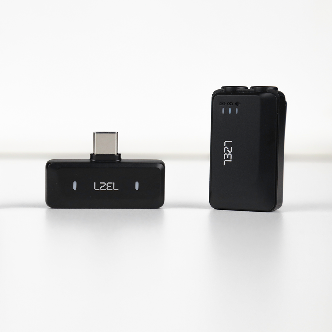 LZEL 2.4 GHz Wireless Microphone – Portable, AI Noise Reduction, 48 kHz High-Fidelity Audio