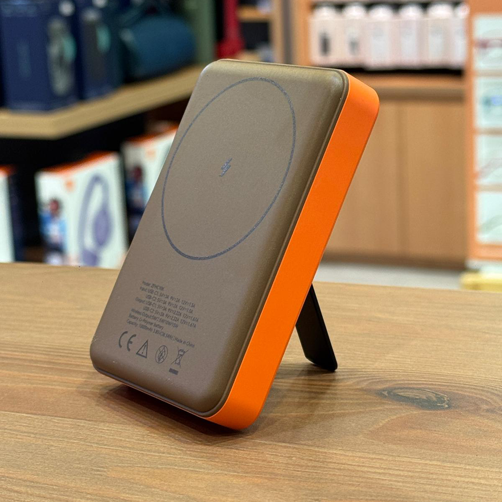LZEL ZenoFlex MaxCharge 5000mAh Wireless Charging Power Bank â€“ 20W Wired Output / 18W Input (15W Wireless) | Orange