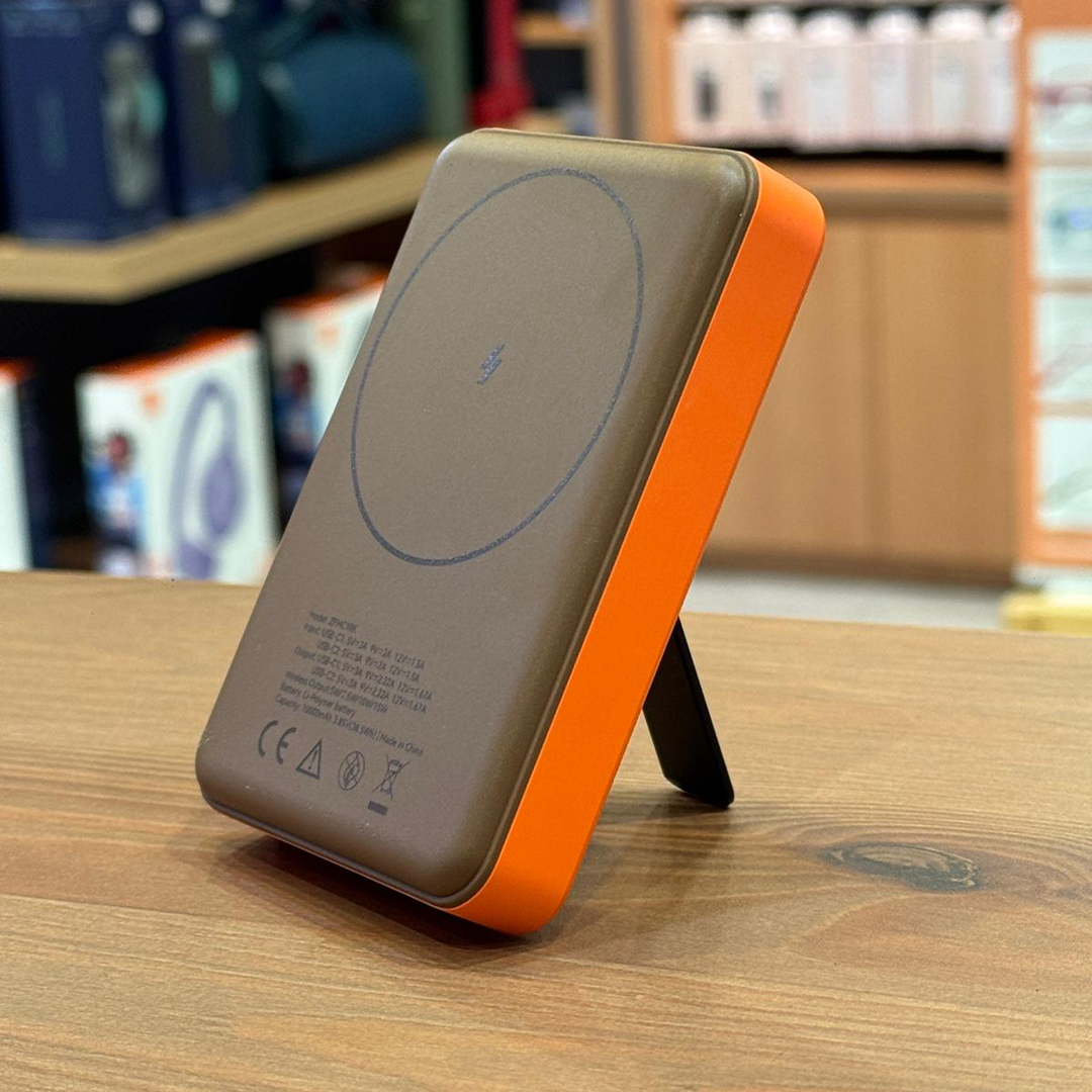 LZEL ZenoFlex MaxCharge 5000mAh Wireless Charging Power Bank â€“ 20W Wired Output / 18W Input (15W Wireless) | Orange