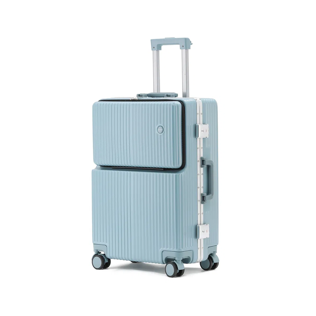 90 Percent 4 Wheels Abs Aluminum Frame 20 Inch Suitcase | Blue
