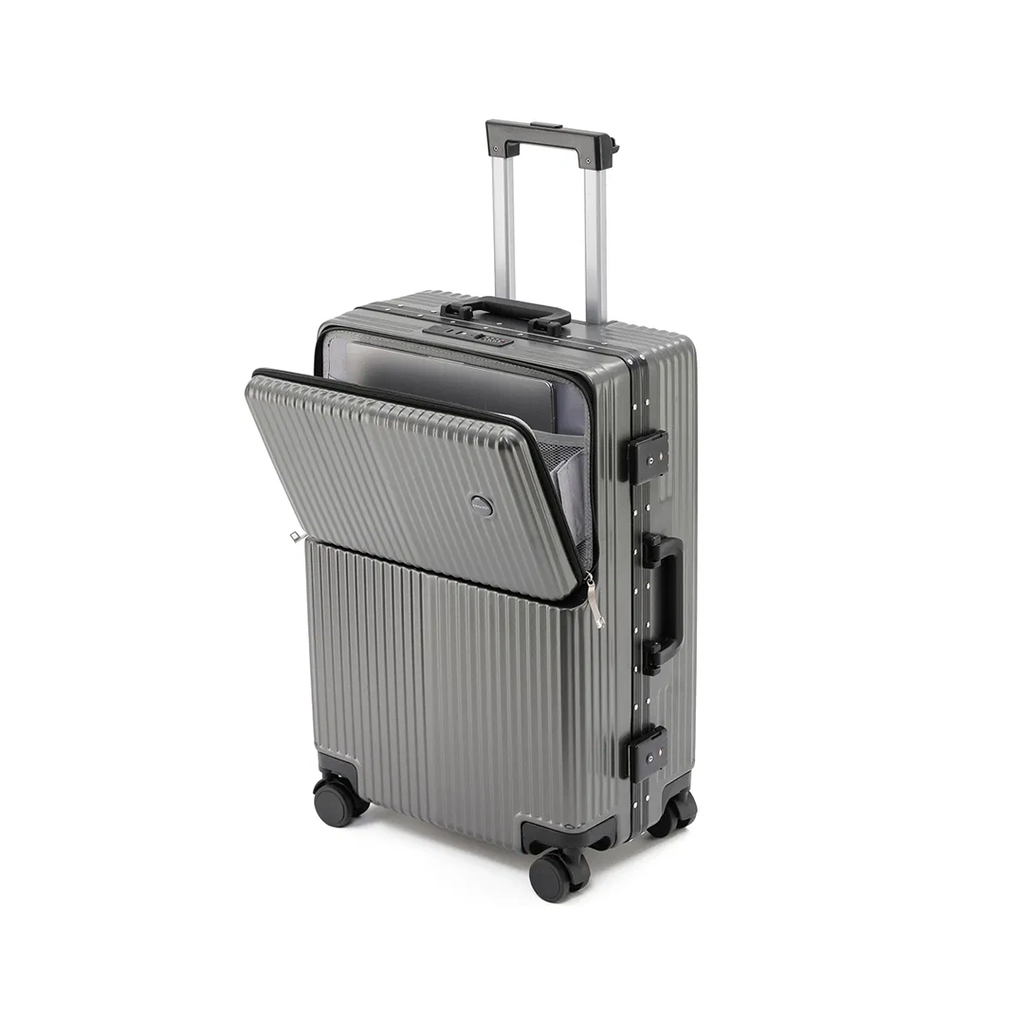 90 Percent 4 Wheels Abs Aluminum Frame 20 Inch Suitcase | Dark Gray