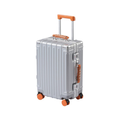90 Percent 4 Wheels ABS Aluminum Frame 20 Inch Suitcase | Silver