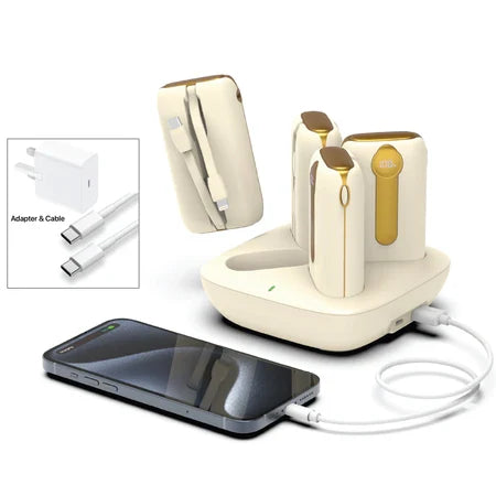 LZEL Quadra Energia X Station 10000mAh Charging Station Built In Cable Lightning And Type-C