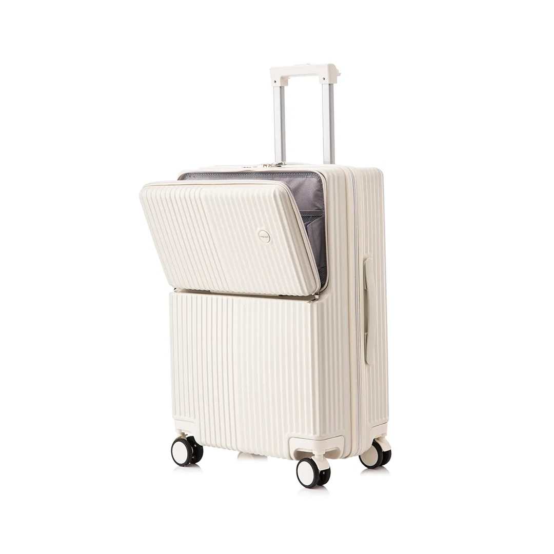 90 Percent 4 Wheels Abs Aluminum Frame 20 Inch Suitcase | White
