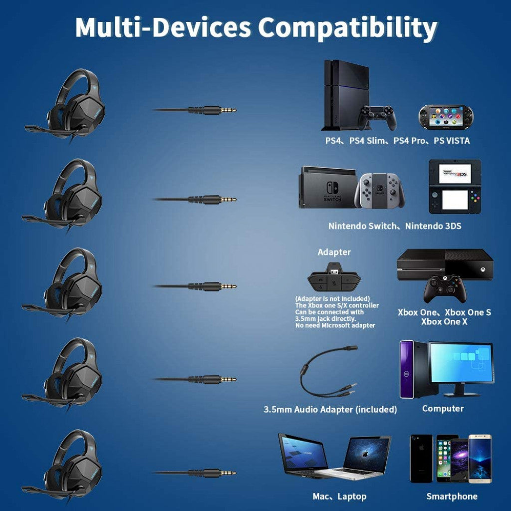 Nubwo Gaming Headset With 3.5mm Jack | Black