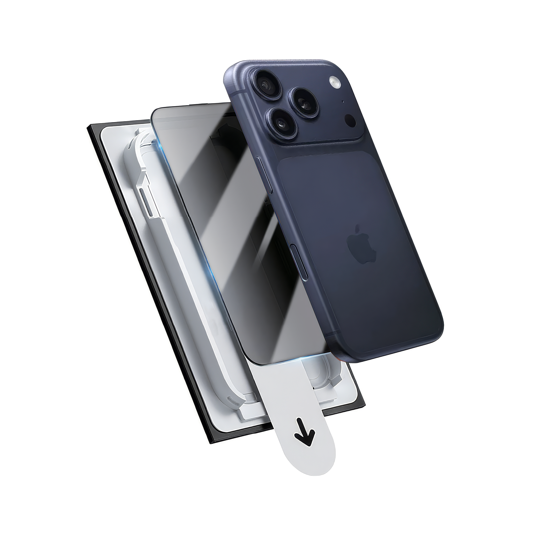 Asli Global E-Touch Shield Premium Glass With Applicator for iPhone 17 Pro | Privacy
