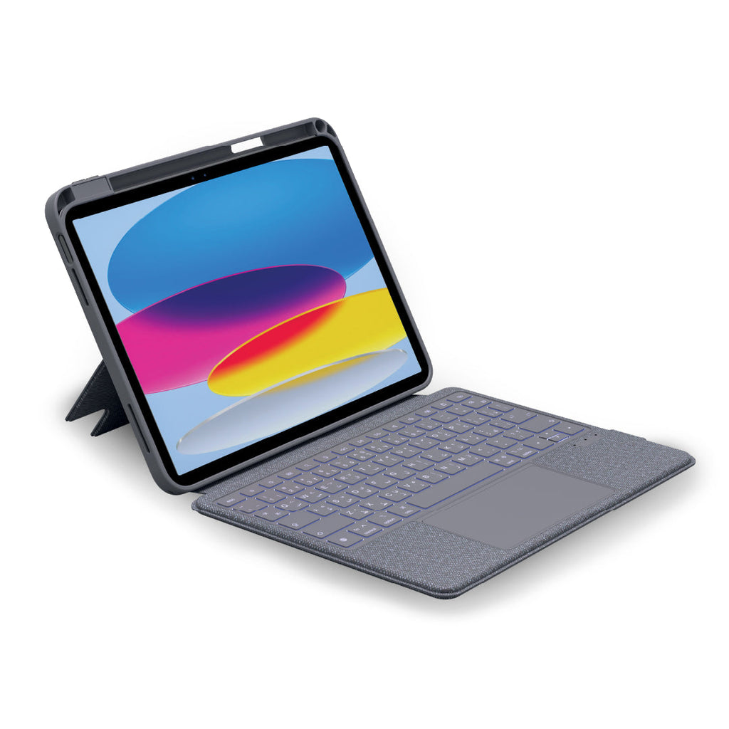 LZEL ZenKey Neura Series Smart Keyboard Case for iPad 10.9â€ & 11â€ (A16) 2025 | Black