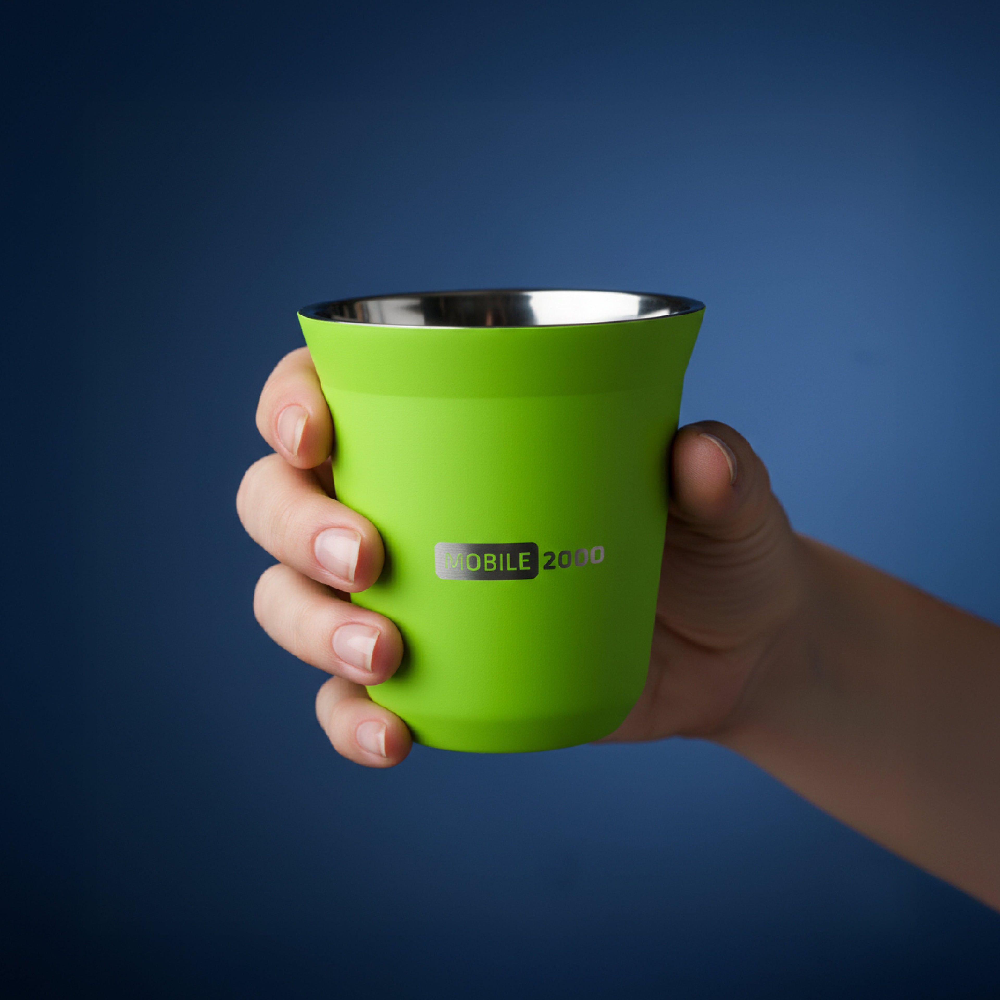 Small Double Wall Insulated Stainless Steel Espresso Cup 80 ml – Reusable & Dishwasher Safe Mugs | Green