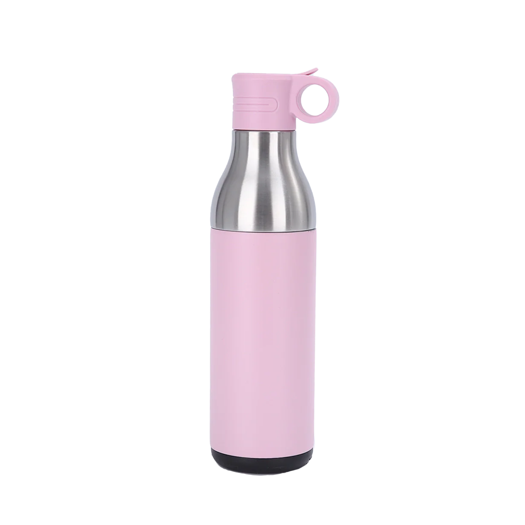 LZEL Natura Elva Vacuum Bottle Dual 400 mL + 400 mL | Pink Aluminum