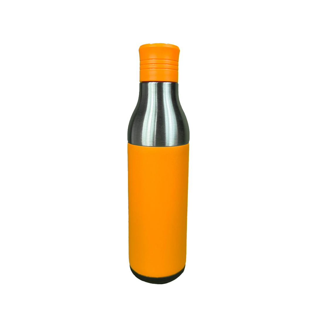 LZEL Natura Elva Vacuum Bottle Dual 400 mL + 400 mL | Orange Aluminum