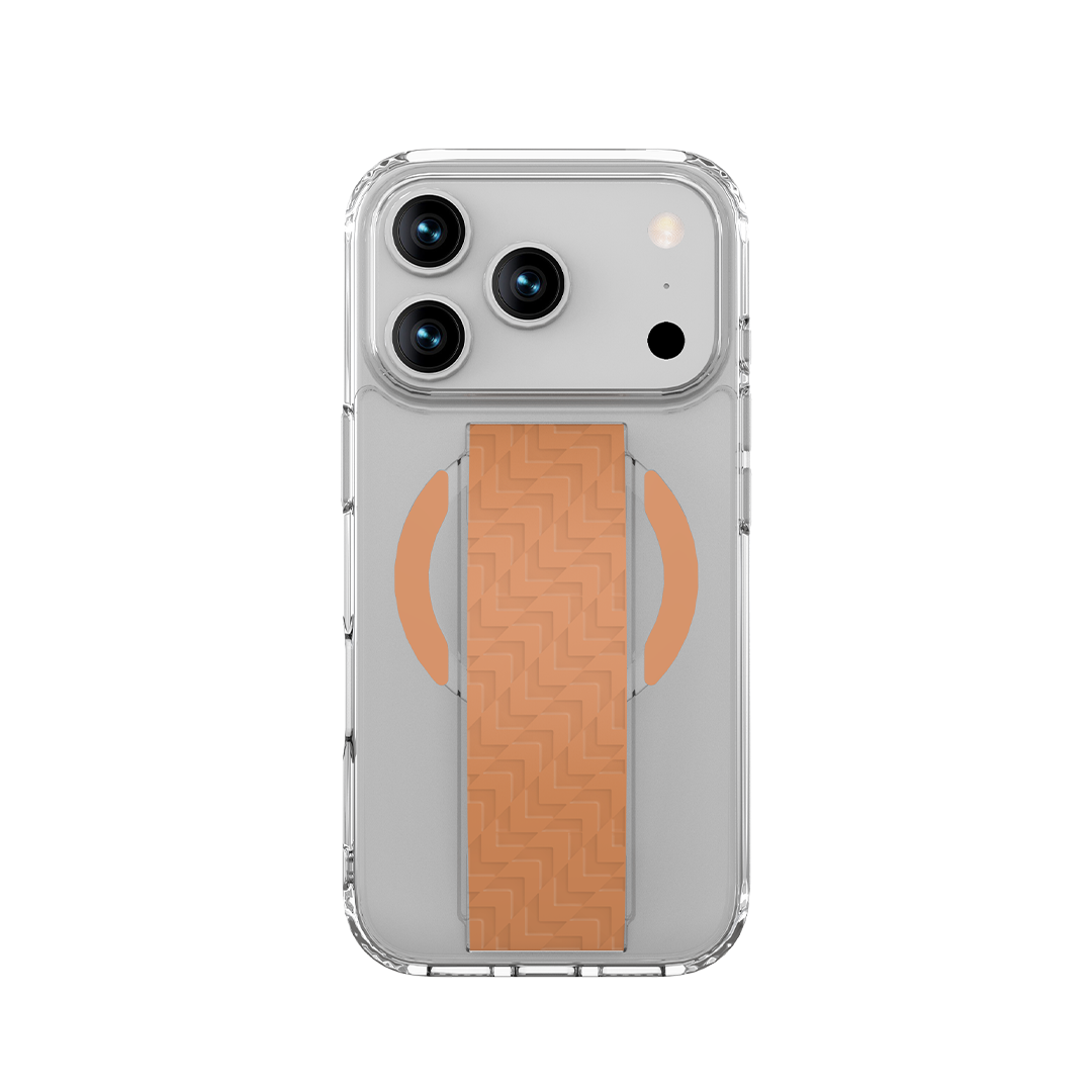 LZEL Magnexa Grip Case for iPhone 17 Pro Max | Papaya