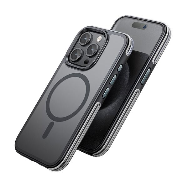 Hoco Airbag iPhone 15 Pro Magnetic Case Clear | Black