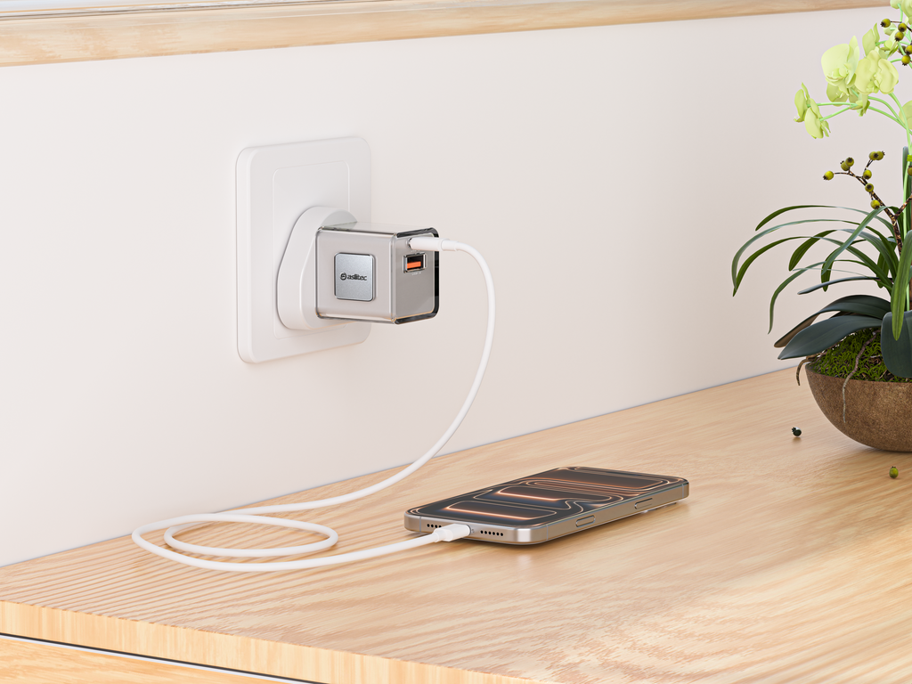 aslitec VoltiqueGaN 35W â€“ Premium GaN Charger, Dual USB-A + USB-C Ports