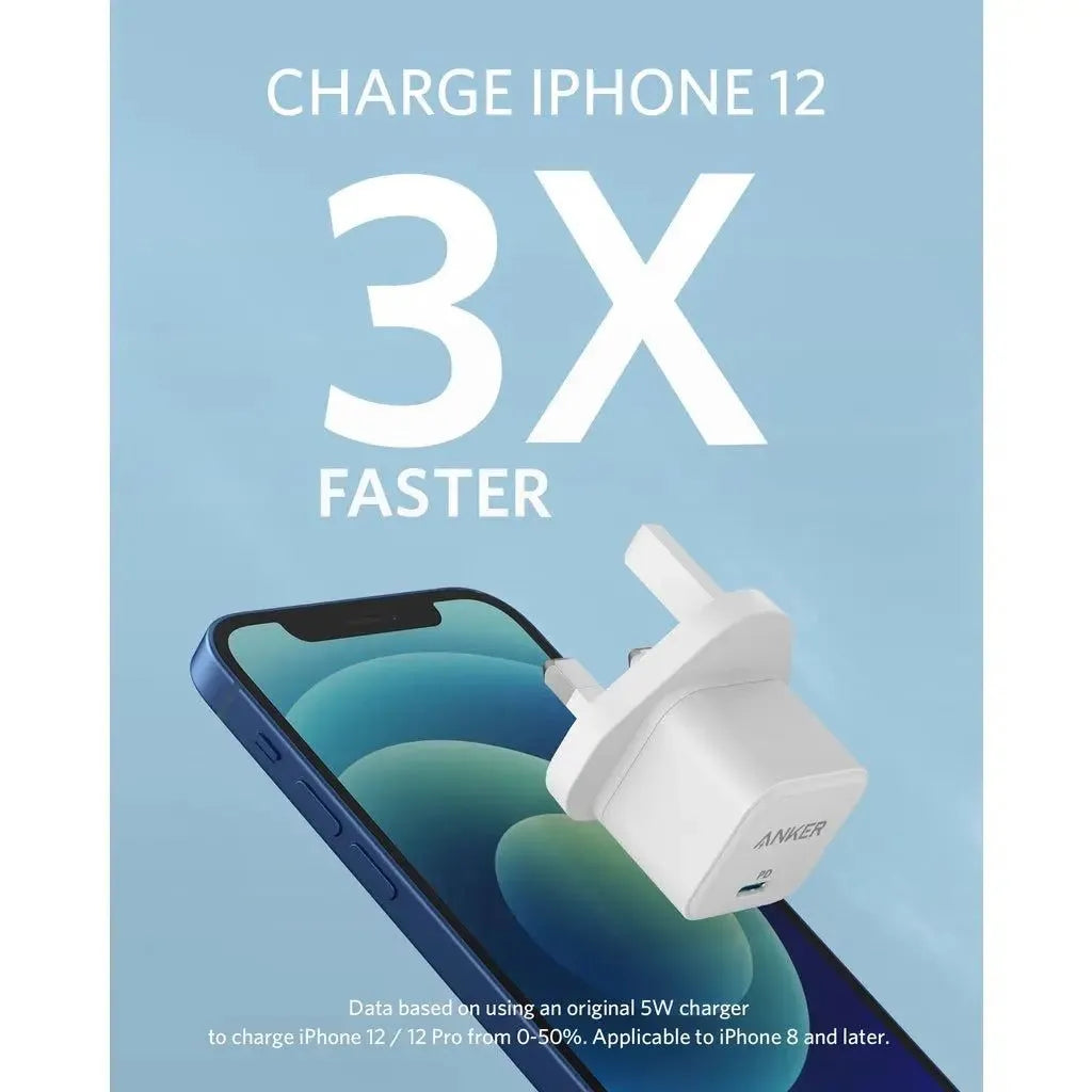 Anker PowerPort III PD USB-C Wall Charger, 20 Watt | White